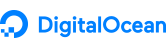 Digital Ocean logo featuring a blue abstract shape resembling a wave or water droplet, symbolizing the cloud infrastructure provider.