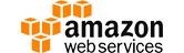 AWS logo featuring the text “AWS” in bold, black letters next to a simple orange smile, symbolizing Amazon Web Services’ cloud computing platform.