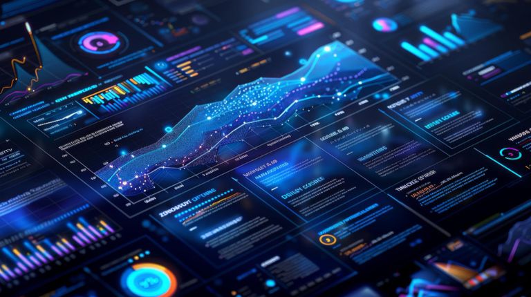 a series of graphs and charts showing data management tools